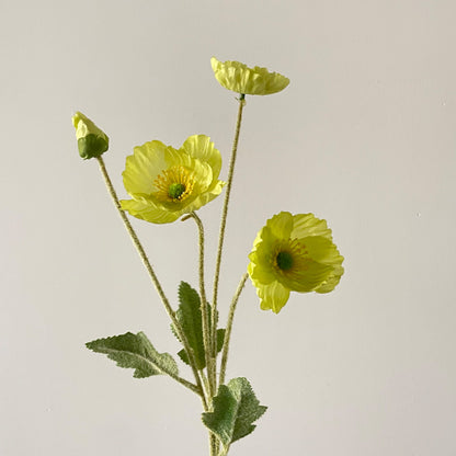 Lifelike Artificial Poppy Stem Arrangement