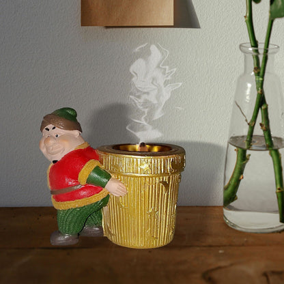 Decorative Trash Can Figurine Homeandso