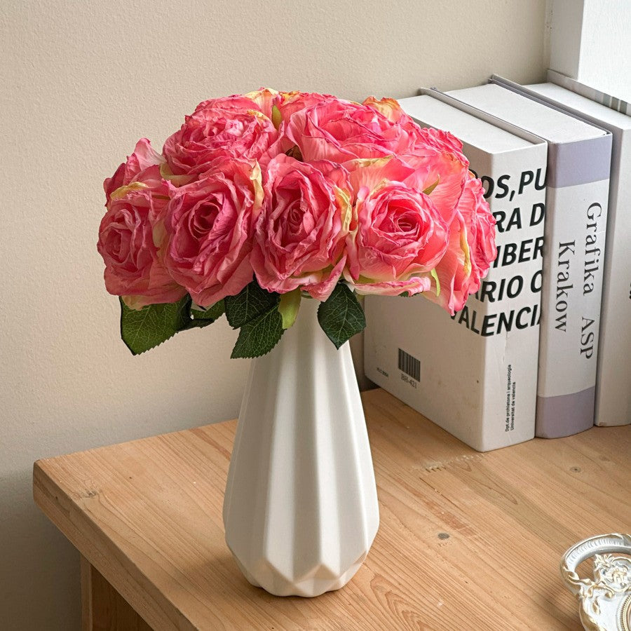 Lifelike Faux Rose Floral Arrangement