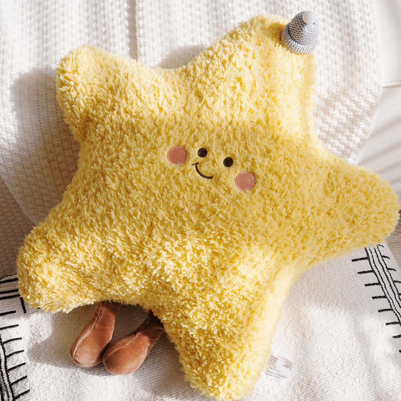 Plush Banana-Shaped Decorative Pillow
