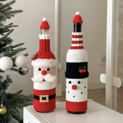 Festive Wine Bottle Cover Set