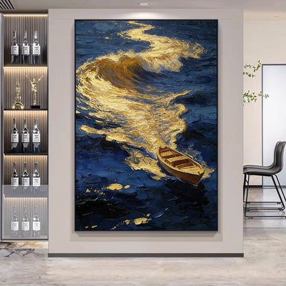 Impressionist Ocean Wave Canvas Art Homeandso