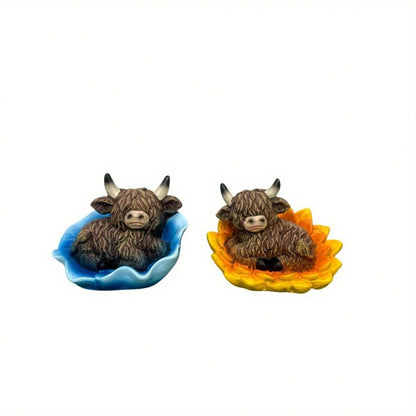 Charming Highland Cow Decorative Figurine Homeandso