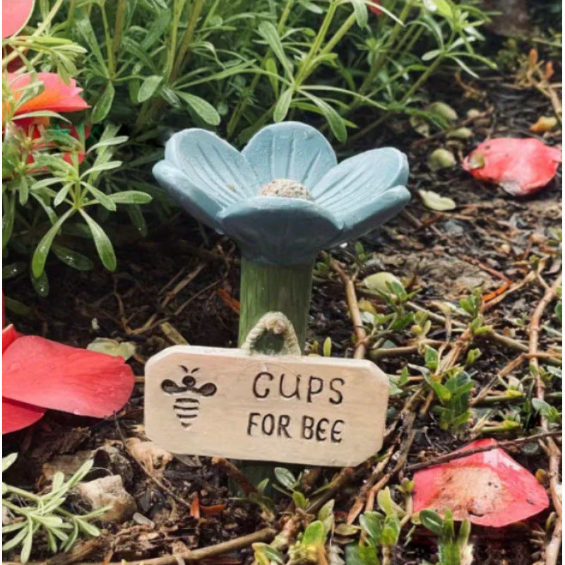 Decorative Bee Resource Flower Stake Homeandso