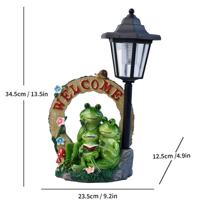 Decorative Welcome Frog Lantern Homeandso