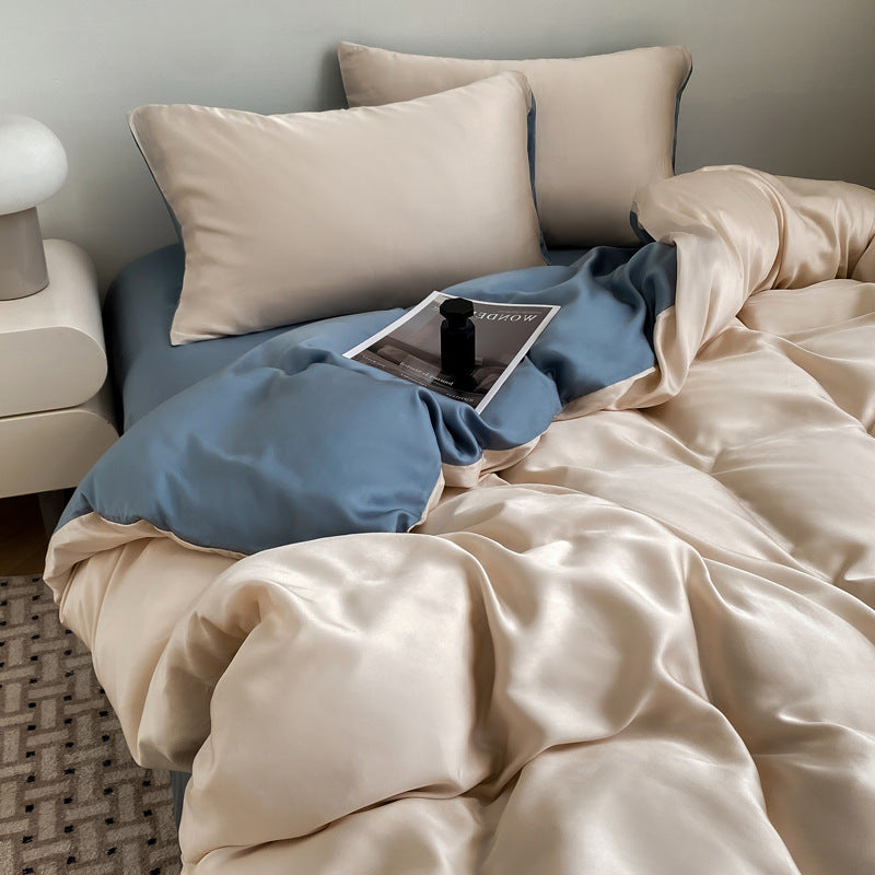 Luxurious Silk Duvet Cover Set Homeandso