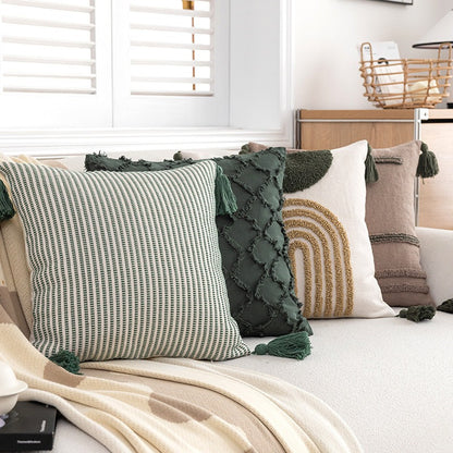 Textured Woven Decorative Pillow