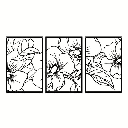 Floral-Inspired Metal Wall Art Homeandso