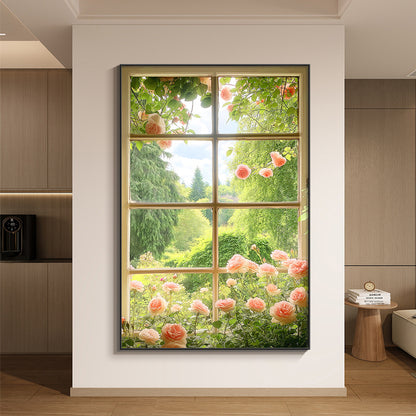 Coastal Window View Canvas Art Homeandso