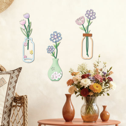 Floral Vase Wall Decor Homeandso