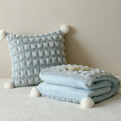 Decorative Cozy Textured Fleece Blanket Set Homeandso