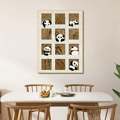 Decorative Panda-Themed Wall Art Homeandso