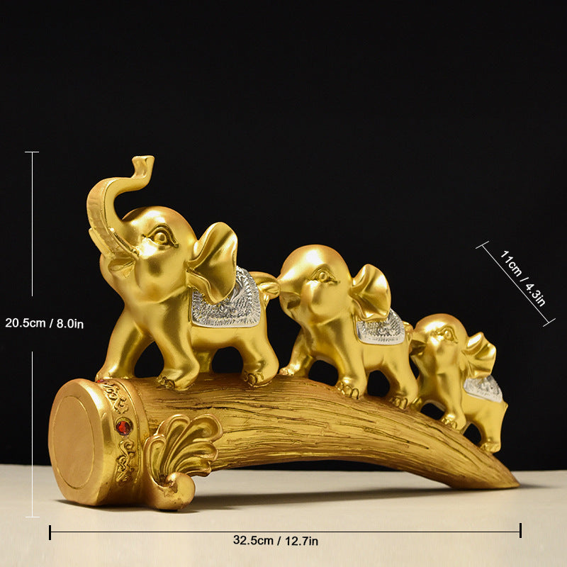 Decorative Elephants Family Figurine Homeandso