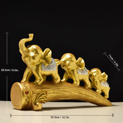 Decorative Elephants Family Figurine Homeandso