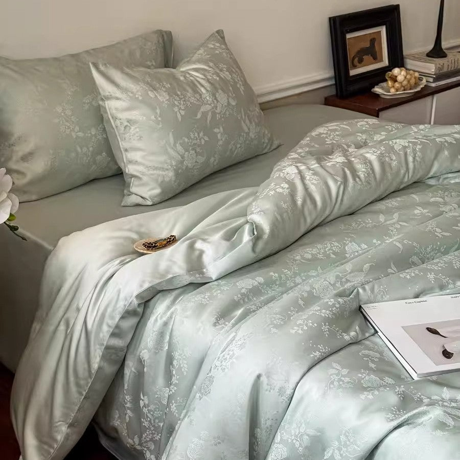 Luxurious Woven Cotton Duvet Cover Set