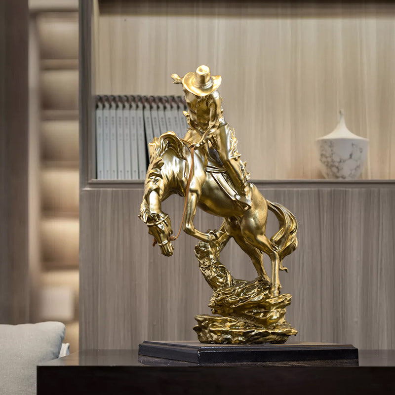 Decorative Horse Riding Sculpture Homeandso