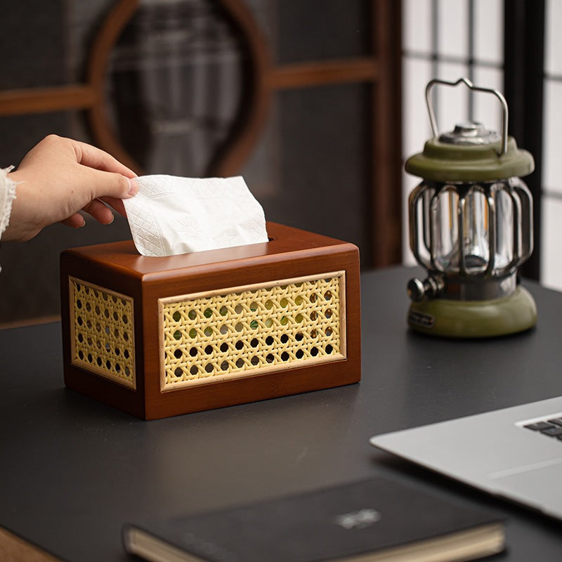 Bamboo Tissue Box Holder Homeandso