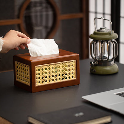 Bamboo Tissue Box Holder Homeandso