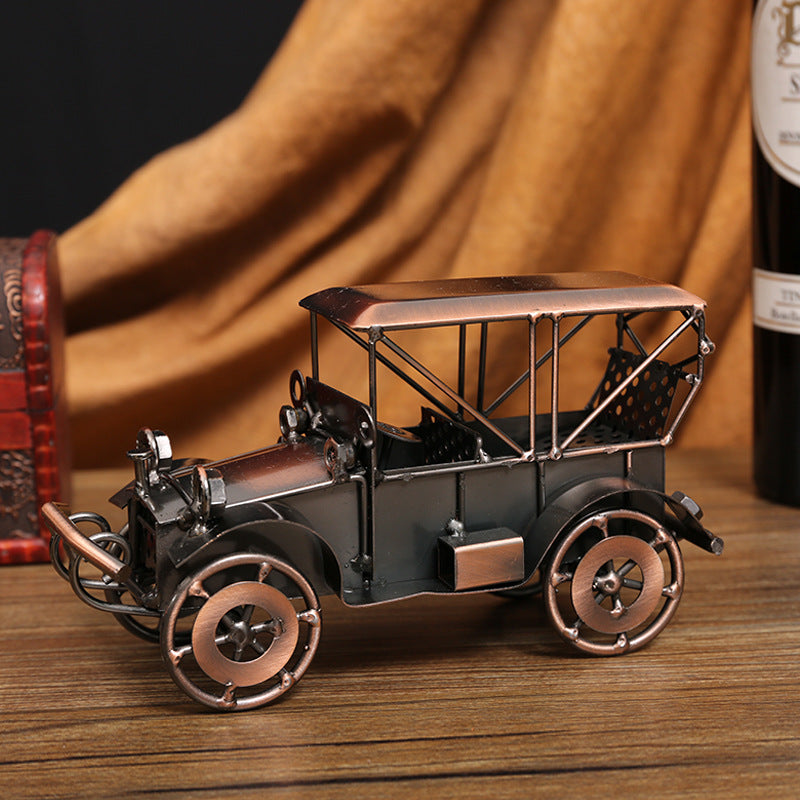 Vintage-Inspired Metal Classic Car Model Homeandso