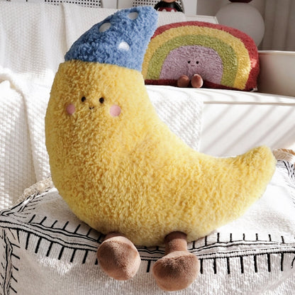 Plush Banana-Shaped Decorative Pillow