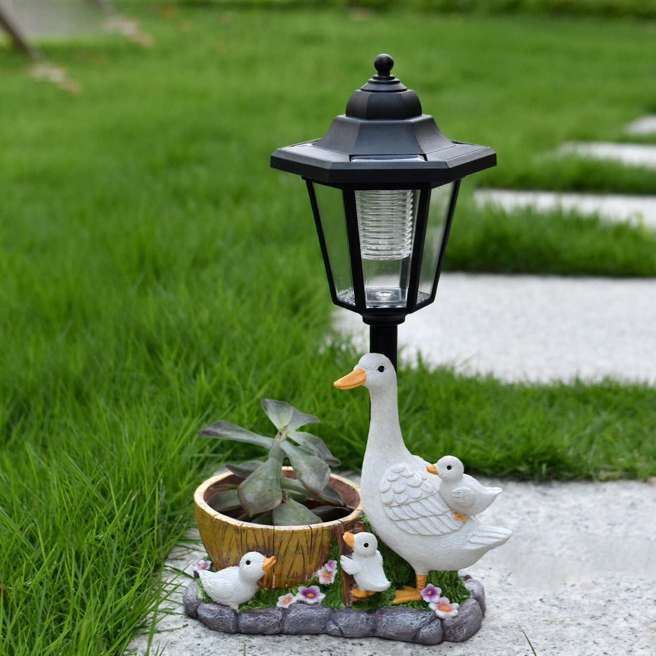 Swan Lantern Sculpture Homeandso