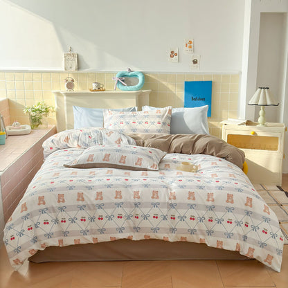 Playful Cartoon Animal-Themed Bedding Set Homeandso