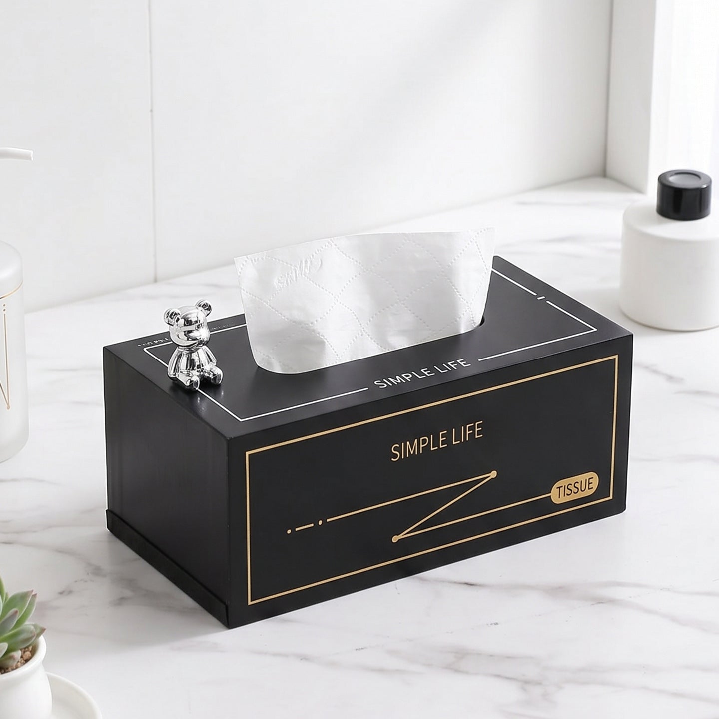 Cute Bear-Themed Tissue Box Holder Homeandso