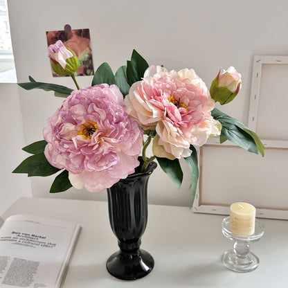 Lifelike Peony Floral Stem