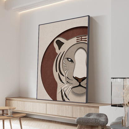 Artistic Tiger-Themed Relief Wall Art Homeandso