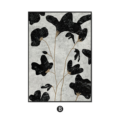 Abstract Floral Canvas Art Print Homeandso