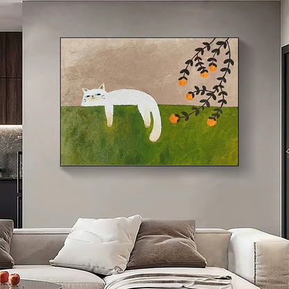 Artistic Cat-Themed Canvas Wall Art Homeandso
