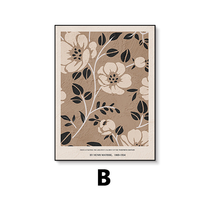 Elegant Floral Line Drawing Art Print Homeandso