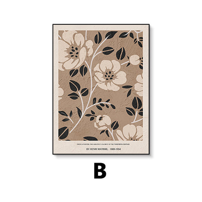 Elegant Floral Line Drawing Art Print Homeandso