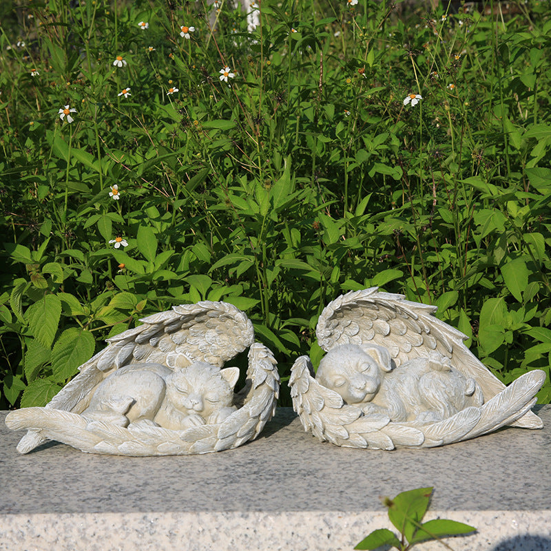 Decorative Sleeping Puppy Figurine Homeandso