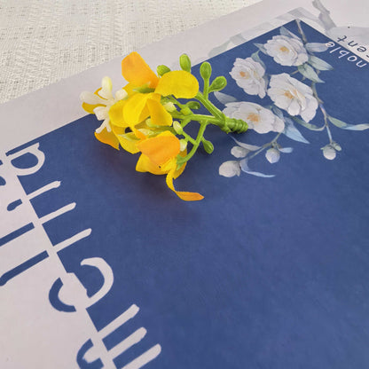 Premium Silk Orchid Floral Brooch