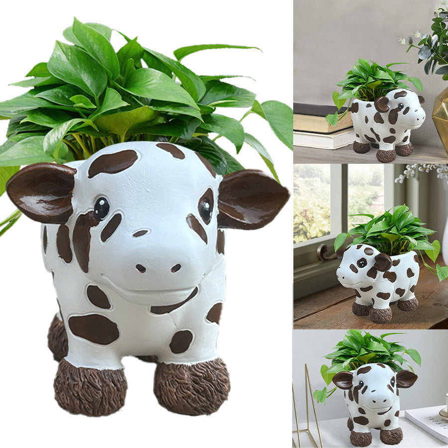 Cute Cow Figurine Homeandso