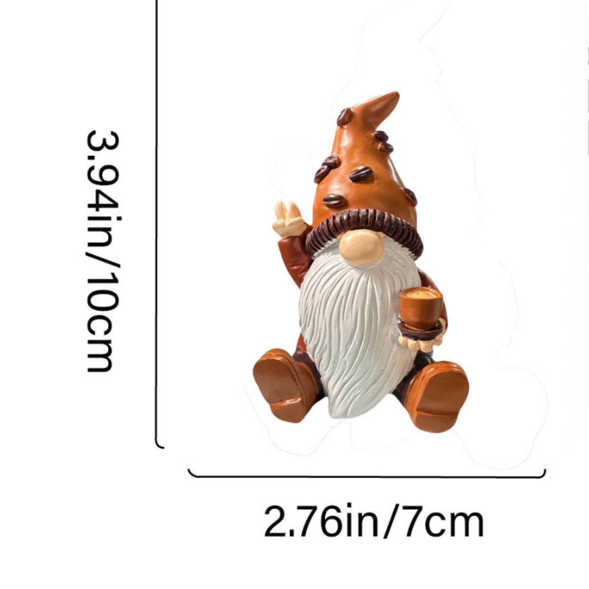 Whimsical Coffee Gnome Figurine Homeandso