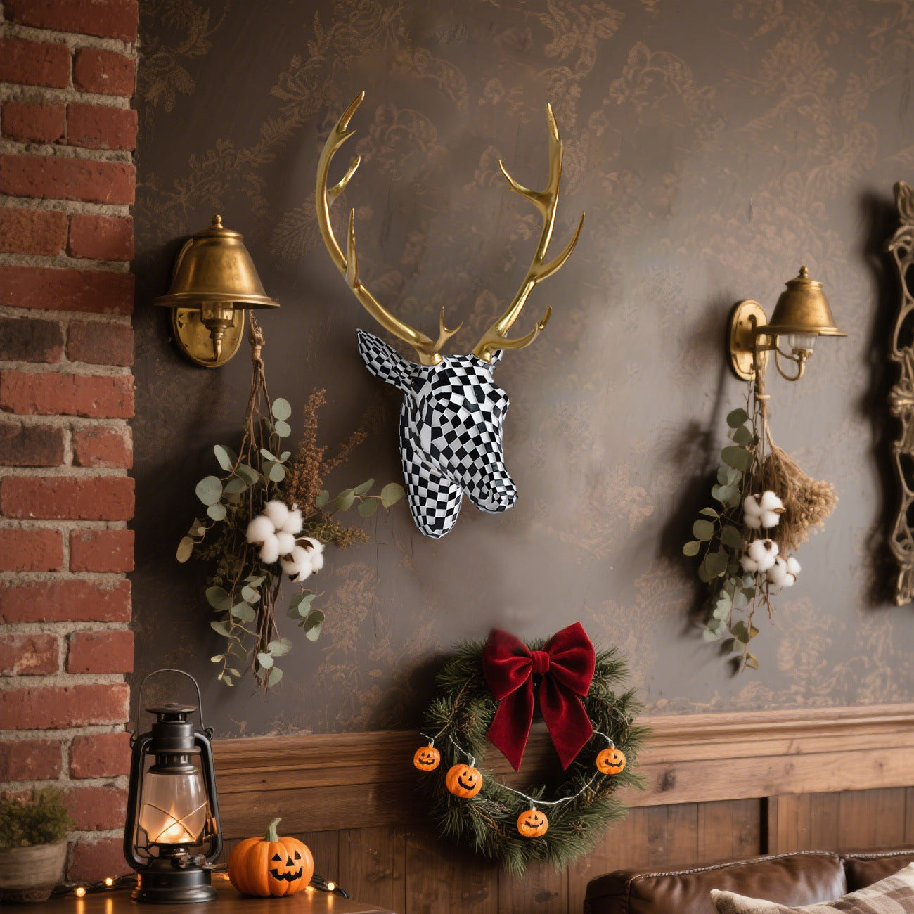 Decorative Wall Mounted Deer Head Sculpture Homeandso
