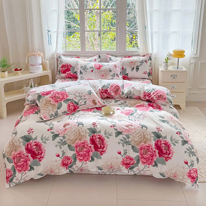 Luxury Floral Print Bedding Set