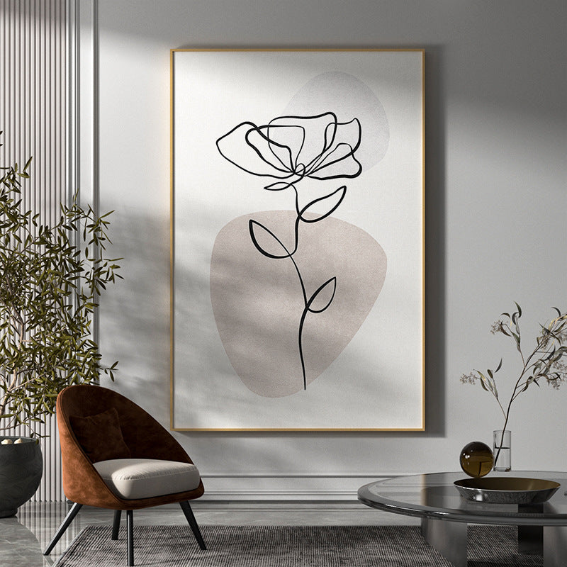 Elegant Line Drawing Floral Wall Art Homeandso