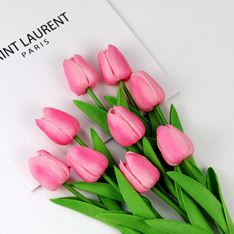 Realistic Faux Tulip Bouquet Arrangement