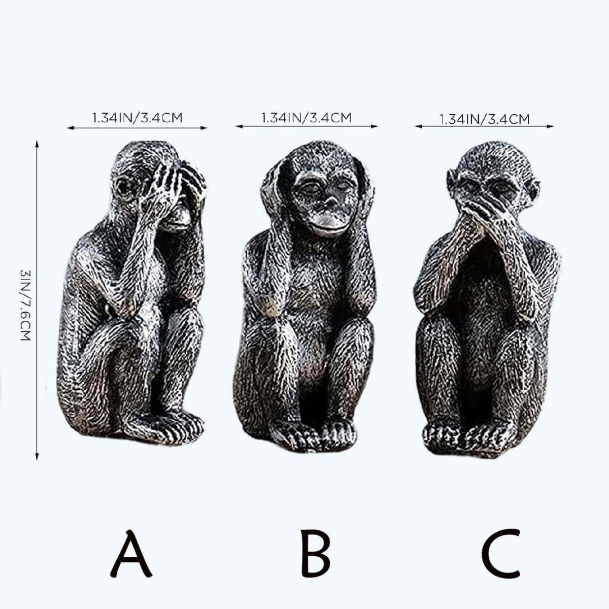 Decorative Three Wise Monkeys Figurine Homeandso