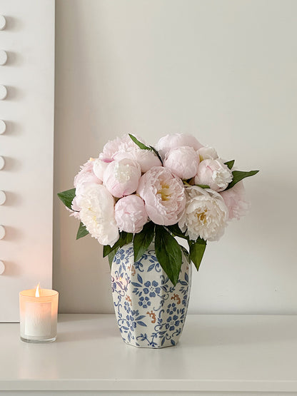 Elegant Floral Embellished Ceramic Vase