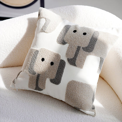 Artistic Animal-Themed Throw Pillow