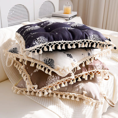 Decorative Tasseled Floor Cushion