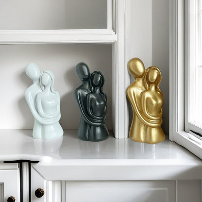 Romantic Couple Embrace Sculpture Homeandso