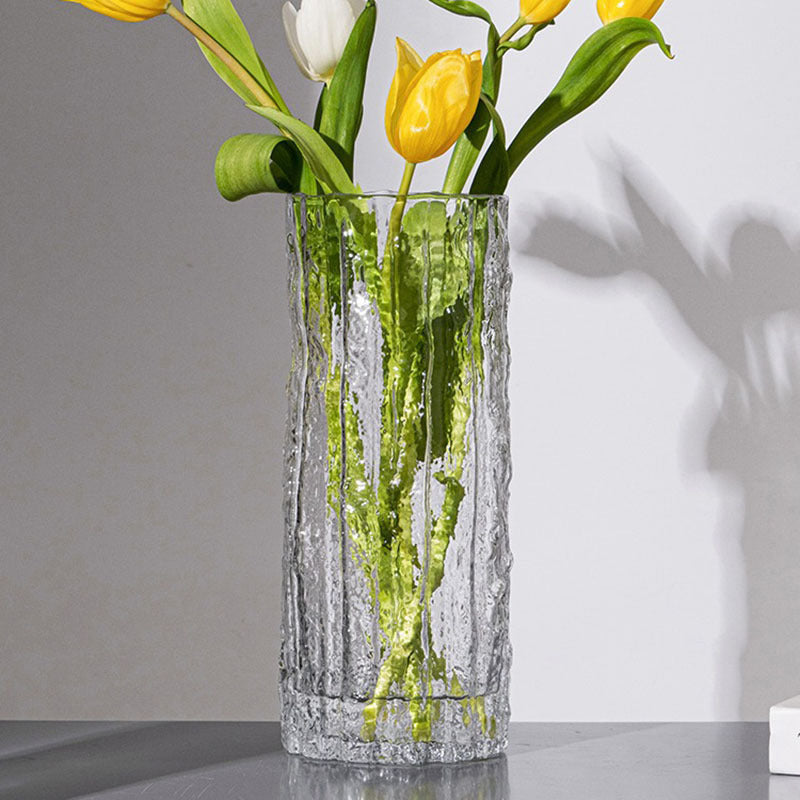 Textured Glass Water Vase