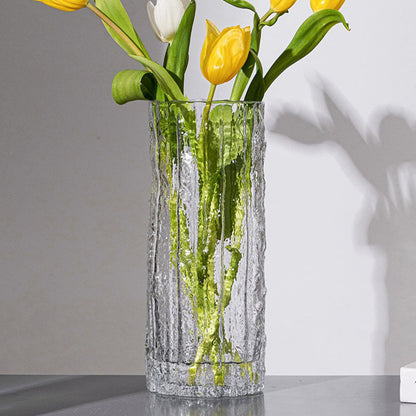 Textured Glass Water Vase