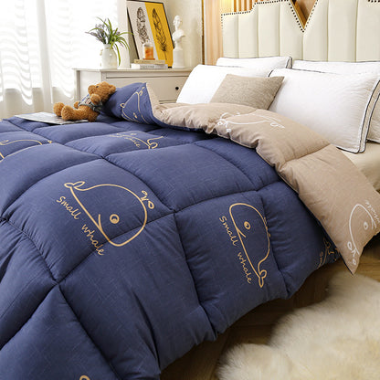 Premium Flannel Checkered Comforter Set