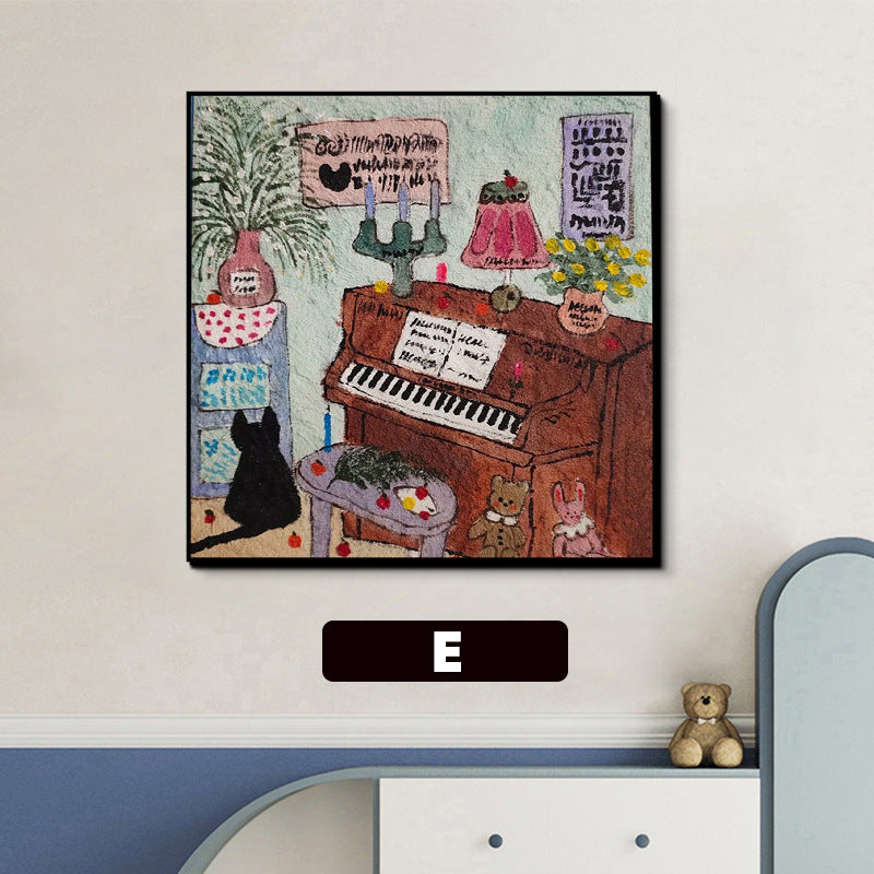 Whimsical Cat-Themed Decorative Wall Art Homeandso